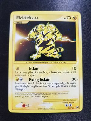 PLATINE - Elektek 128/127 - Excellent + - Carte pokémon