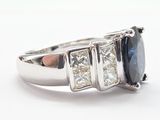 an image of a blue and white diamond ring