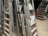 many ladders that are stacked on top of each other