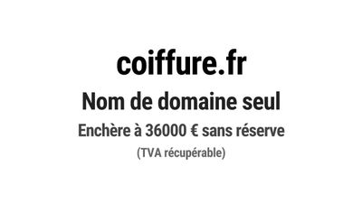 Nom de domaine coiffure.fr. Catégorie: Beauté et cosmétiques…