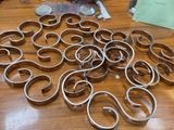 a table with a bunch of rings on top of it