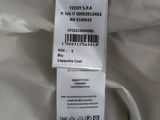 the label on the back of a white jacket shows the price of the item