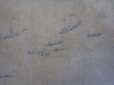 a picture of a painting of boats in the water