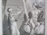 an old book with a drawing of a man and a woman
