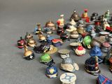 a lot of small figurines that are on the table