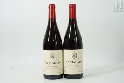 deux bouteilles de vin rouge posées l'une à côté de l'autre sur une surface blanche