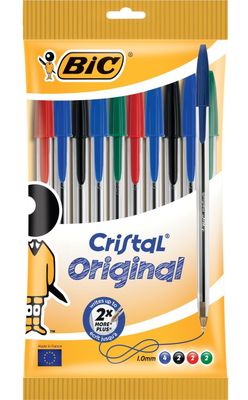 Lot de 10 - BIC - Stylos-bille Cristal Original - Pointe 1.0…