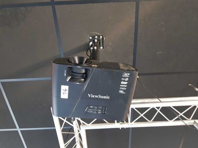 a picture of a video camera mounted on a metal rack