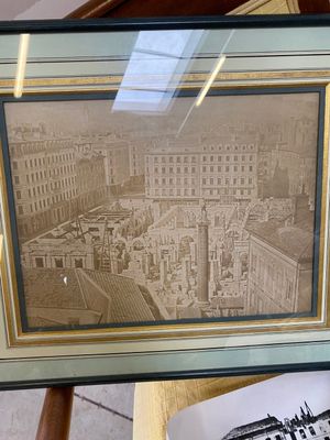 une photo d'une photo d'une ville dans un cadre photo