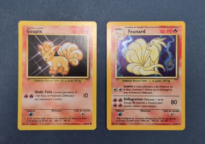 two pokemon cards from the pokemon trading card game