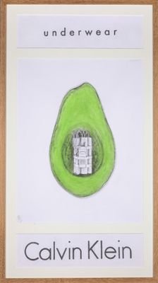 an image of a picture of a green avocado with the words underneath it