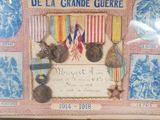 a picture of a picture of a medal display in a frame