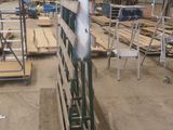 a large room with a lot of wood and metal