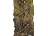 an image of a piece of wood with a piece of bark on it