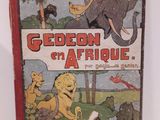 un vieux livre pour enfants avec une illustration représentant un éléphant et d'autres animaux
