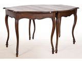an image of a wooden table with two legs and a table top