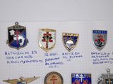 many different types of military badges on a piece of paper