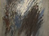 an image of a painting of a horse on a gray background
