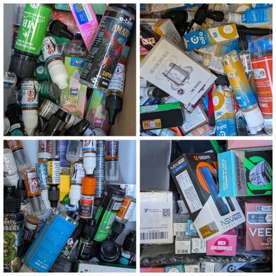 de nombreuses photos différentes représentant divers objets dans un bac