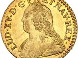 une pièce d'or ornée d'une tête de femme