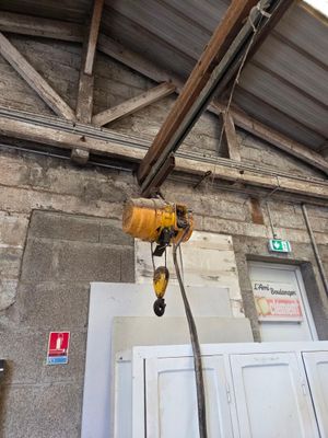 Palan à cable VERLINDE 250kgs (fonctionne, pb électrique) av…