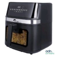 an image of a black air fryer sitting on top of a counter