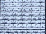de nombreuses photos de personnes à cheval accrochées au mur