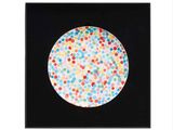 une image représentant une assiette blanche parsemée de points multicolores