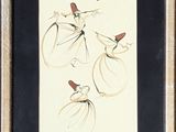a picture of a picture of a group of birds on a bike