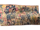 a couch that has a floral design on it