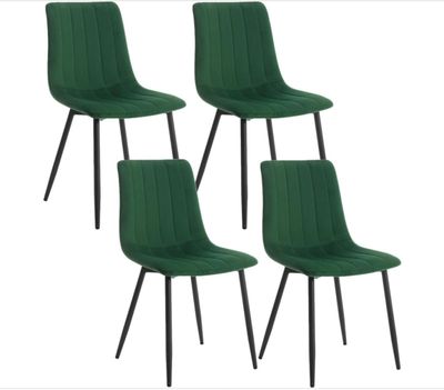 10218-65 / Lot de 6 Chaises en Velours vert sapin Londa Ergonomique av