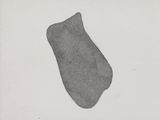 a drawing of a sock on a piece of paper