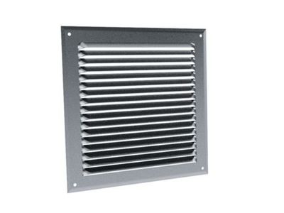 a close up of a metal vent vent with a white background