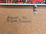 a picture of a piece of art on display on the wall