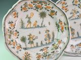 two plates that have different designs on them