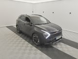 the grey suv is parked in the garage on a checkered floor