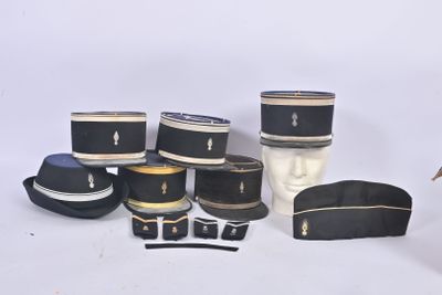 many hats that are sitting on a mannequin head