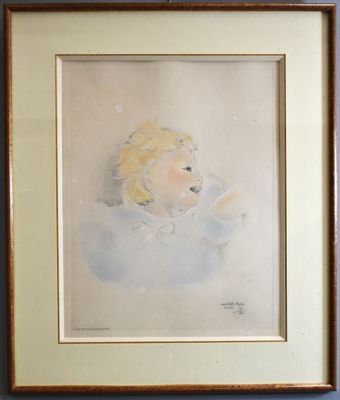 Mariette LYDIS (1887-1970) - Portrait d'un jeune enfant blon…