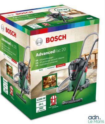 a box of bosch advanced vacuum cleaners on a white background