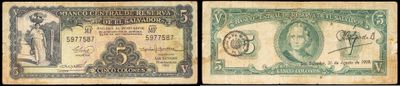 two old paper money bills with a picture of a woman and a man on them