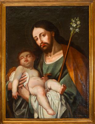 Saint Joseph à l'enfant, école coloniale, XVIIe siècle