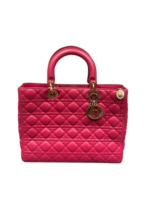 DIOR - SAC à main modèle "Lady Dior" en cuir de veau matelas…