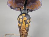 a lamp that is on top of a table