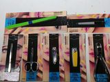 five different types of manicures and scissors in the package