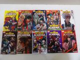 beaucoup de livres d'anime sur la table