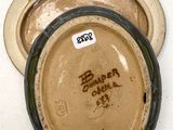 a close up of a bowl with a label on it