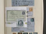 a picture of an open book with stamps and stamps on it