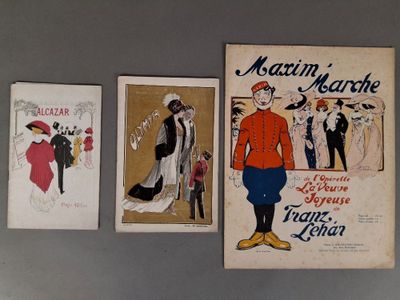Lot de 3 programmes de spectacle/livrets publicitaires/parti…