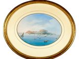 une image d'une peinture de bateaux dans l'eau