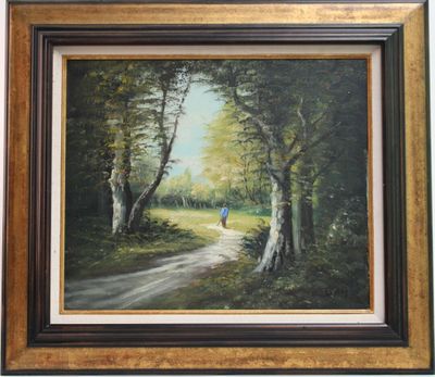 BALDY (XXème siècle) "Promeneur sur le chemin"